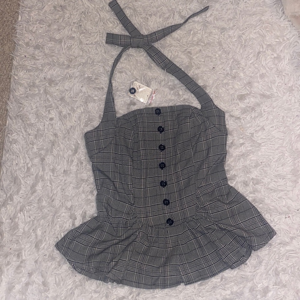 NWT - Free People Anastasia Plaid Top - Medium